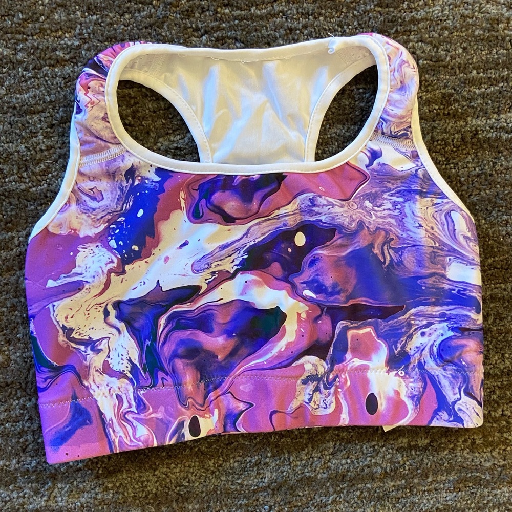 Purple Tie Dye sports bra